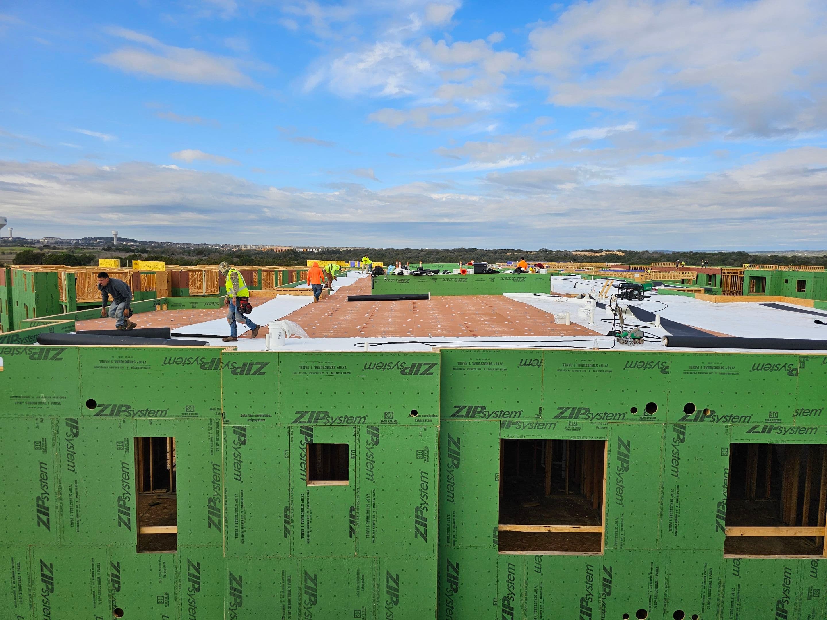 Large scale roofing project